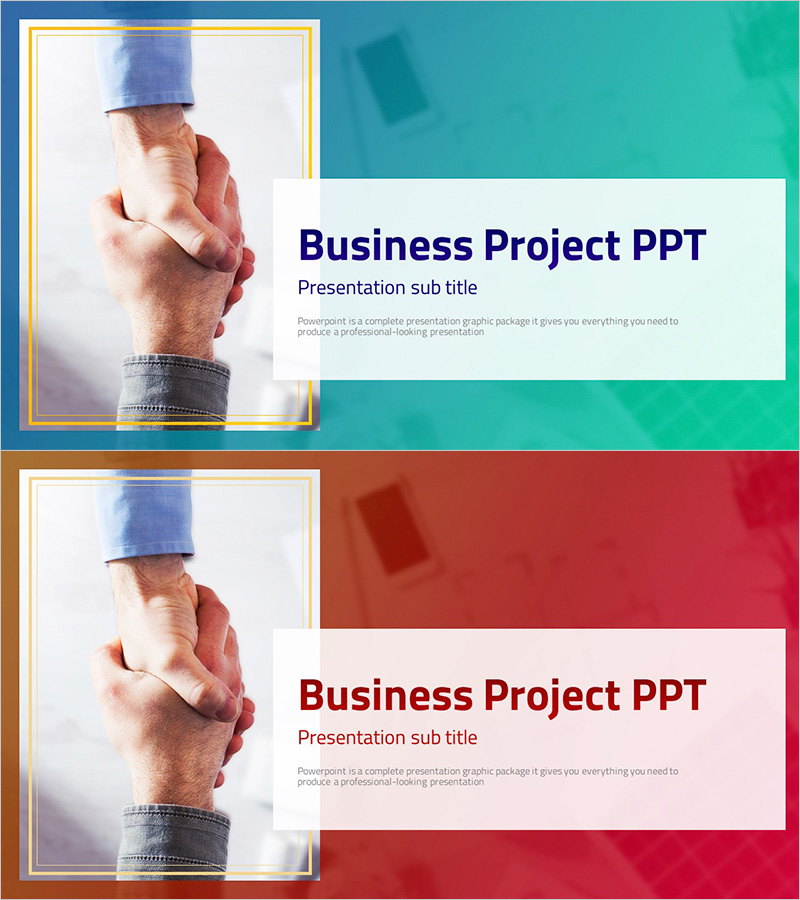 비즈니스 프로젝트 PPT – 성공을 향한 첫 발