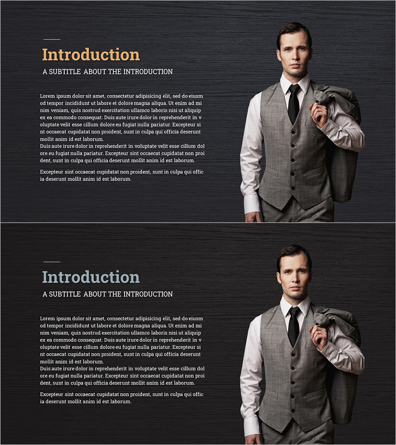 모던 테마 대표자 소개 슬라이드