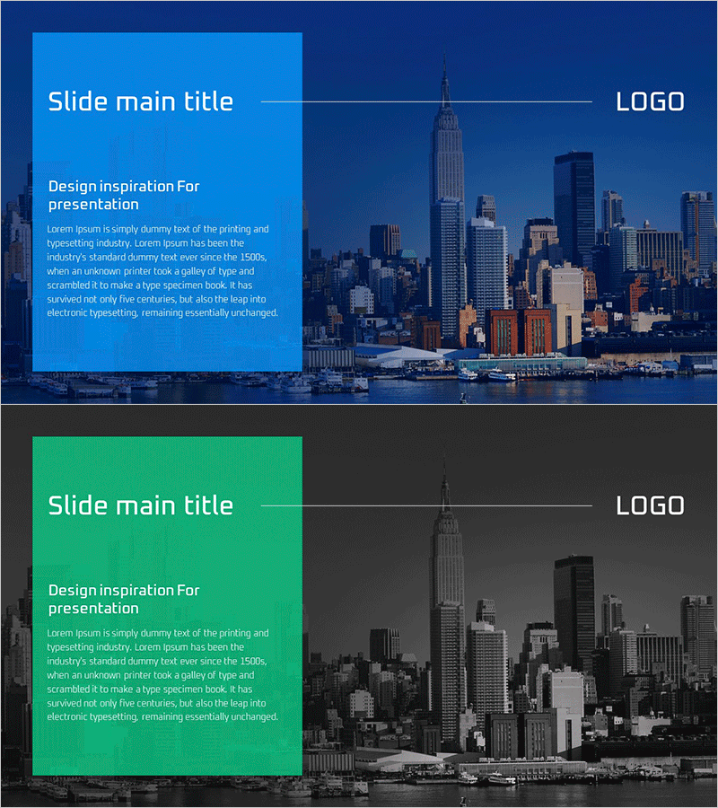 스마트 시티 비즈니스 배경 슬라이드 - 사업 비전과 필요성을 강조
