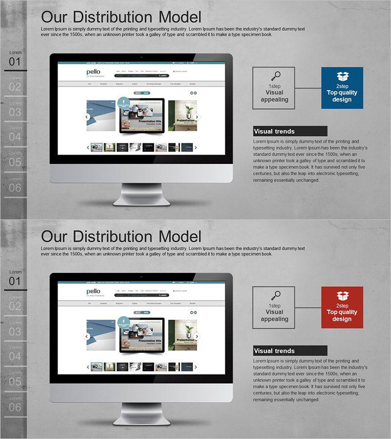 PC 목업 서비스 소개 슬라이드 – 직관적인 디자인