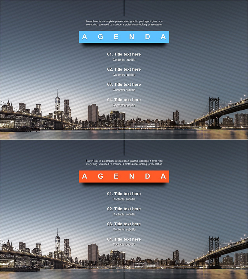 금융 비즈니스 템플릿 목차