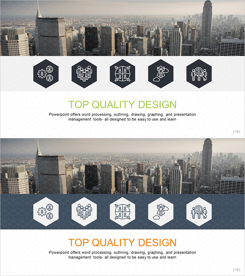 비즈니스 서비스 특성 다이어그램 – 클러스터 형태로 정리