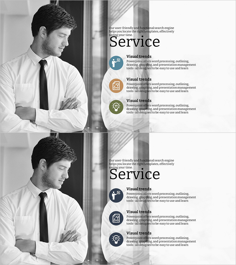 비즈니스 서비스 개요 PPT – 직관적인 프레젠테이션의 시작