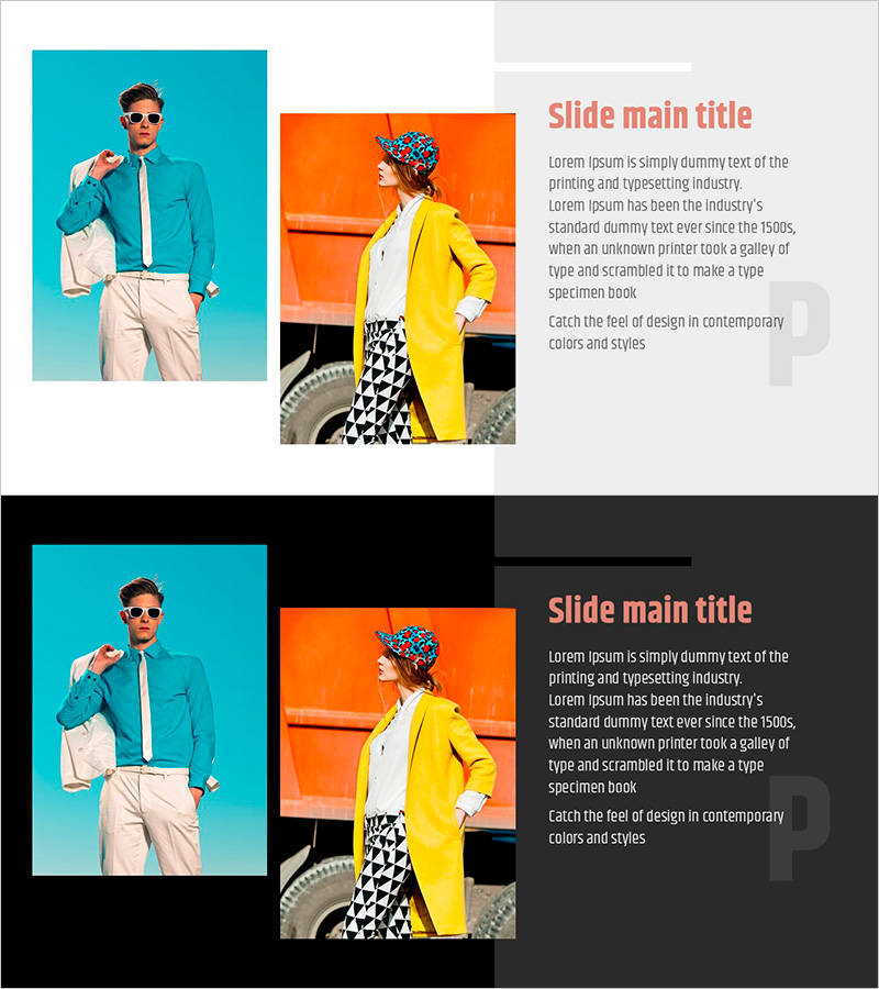심플 & 모던 와이드 PPT 이미지&텍스트 – 사업 소개 및 시장 분석