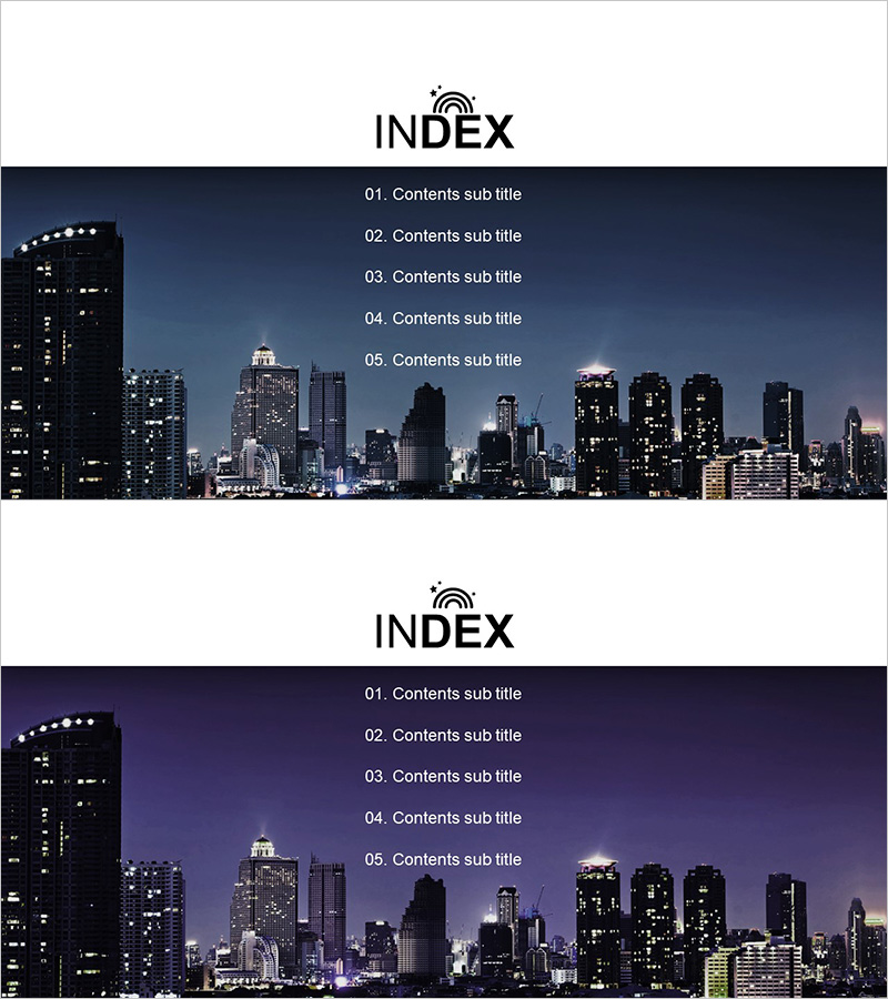 완벽한 비즈니스를 꿈꾸는 템플릿 목차 - 깔끔하고 모던한 디자인