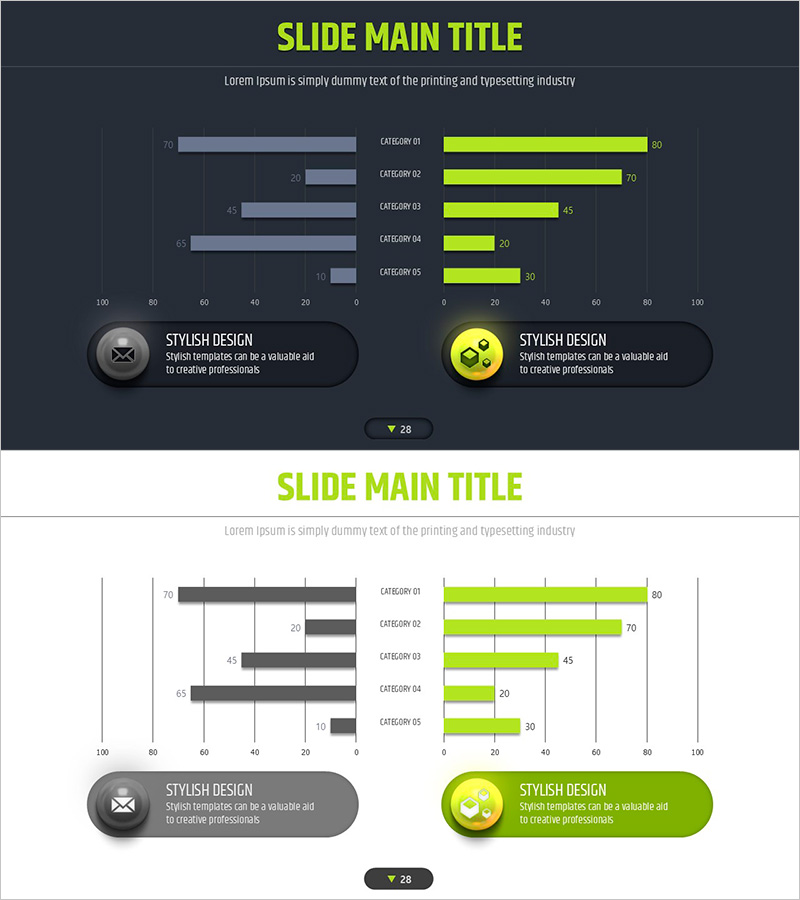 4색 인포그래픽으로 시장 경쟁사 분석 – 경쟁 우위 강조