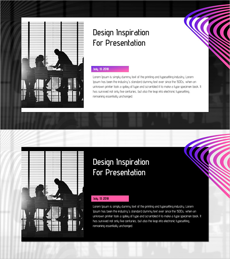 환상적인 와이드 프레젠테이션 템플릿 - 마케팅 계획 시각화