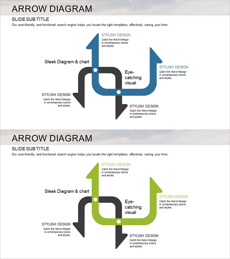 다방향 화살표 다이어그램 – 효과적인 운영계획