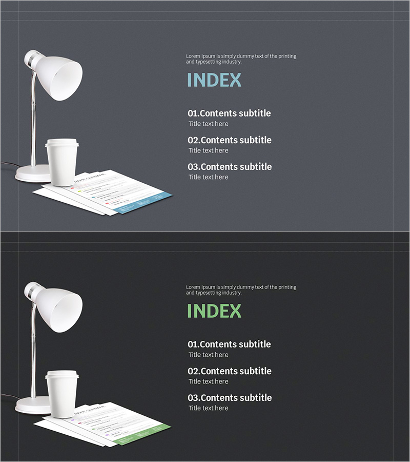 스탠드 템플릿 목차 – 비즈니스와 효율성