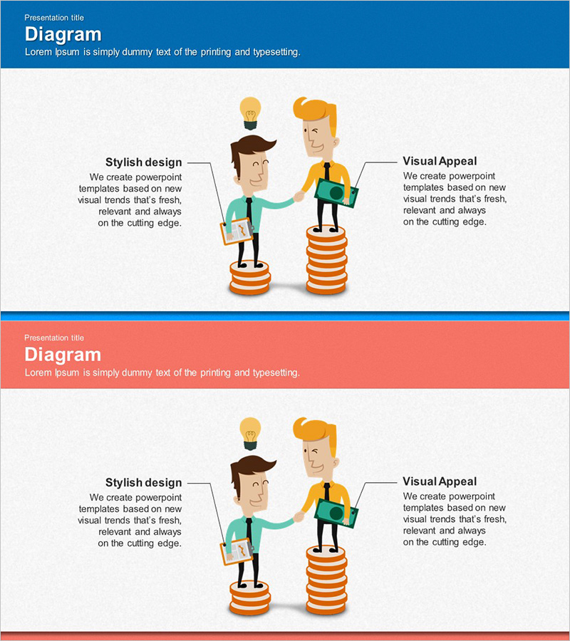 회사원 일러스트 다이어그램 – 비즈니스 전략