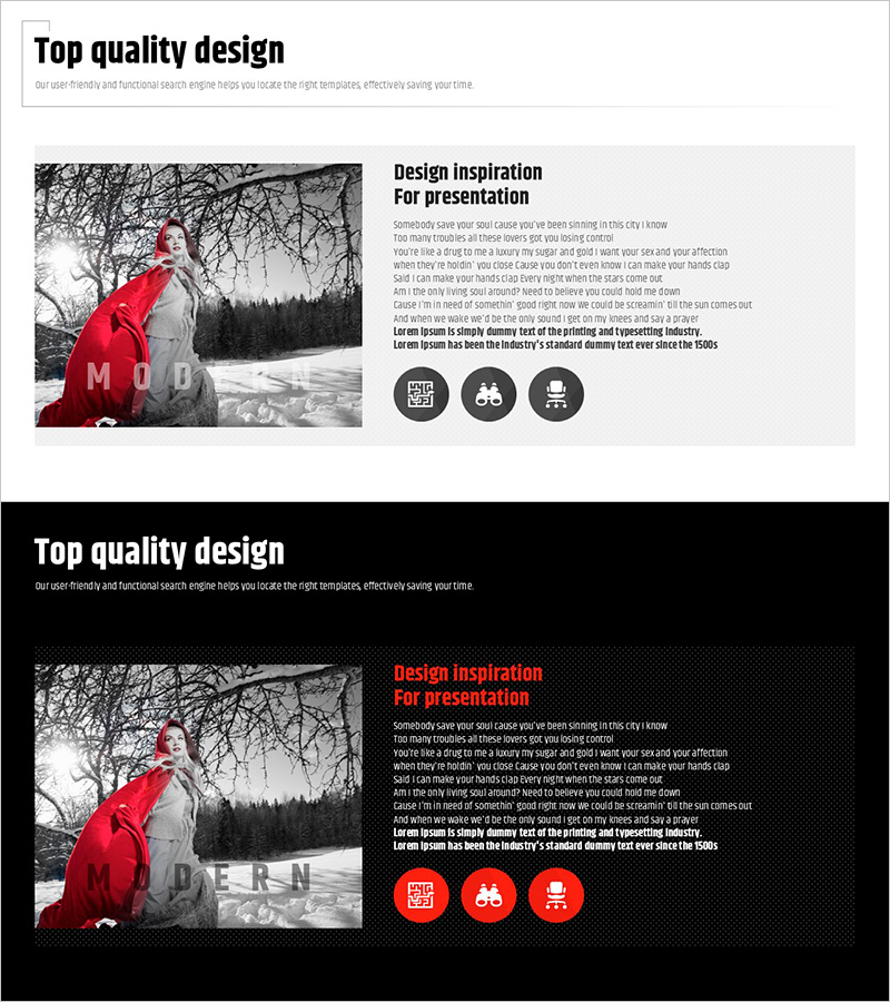 모던 와이드 프레젠테이션 템플릿 – 사업 비전과 전략