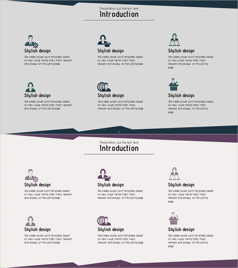 사업 분야 소개 다이어그램 – 비즈니스 정보와 개요