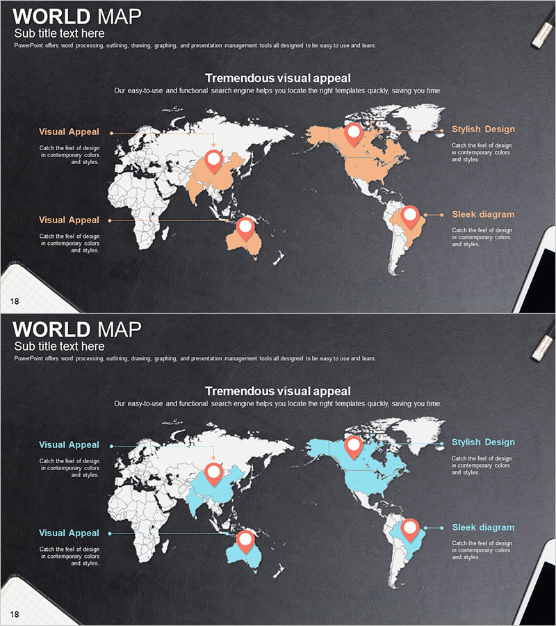 타겟 시장 글로벌 네트워크 지도 – 비즈니스 전략의 시각화