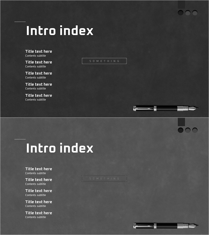 비즈니스 브랜딩 템플릿 목차 – 전문성과 심플함