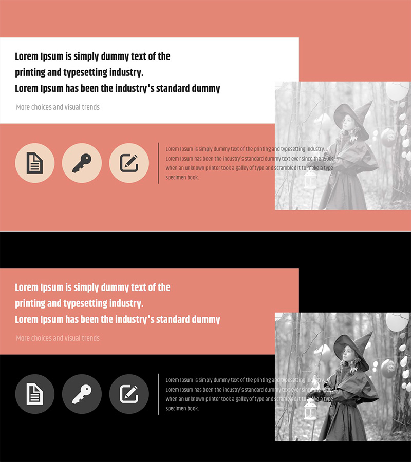 심플 & 모던 와이드 PPT 이미지 & 텍스트 – 사업 추진계획의 시각화