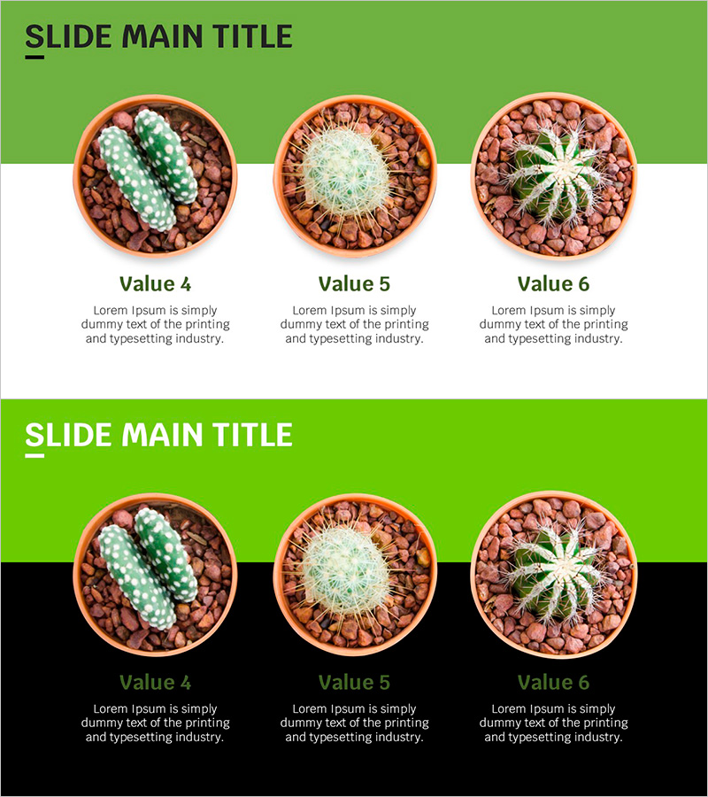 트렌드 컬러와이드 슬라이드 템플릿 – 제품 및 서비스 소개