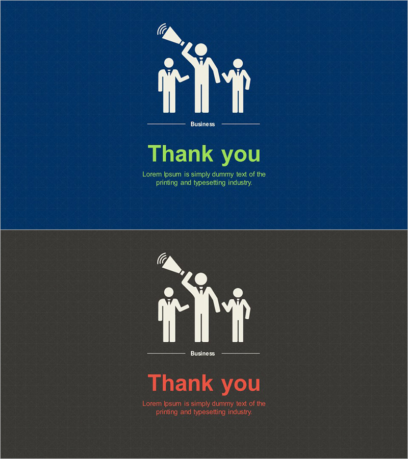 비지니스 맨 템플릿 엔딩 표지 - 감사와 우정