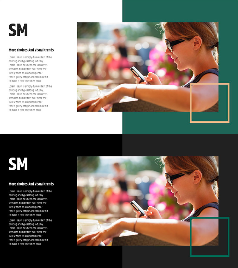 심플 & 모던 와이드 PPT 이미지&텍스트4 – 비즈니스를 향한 최적의 선택