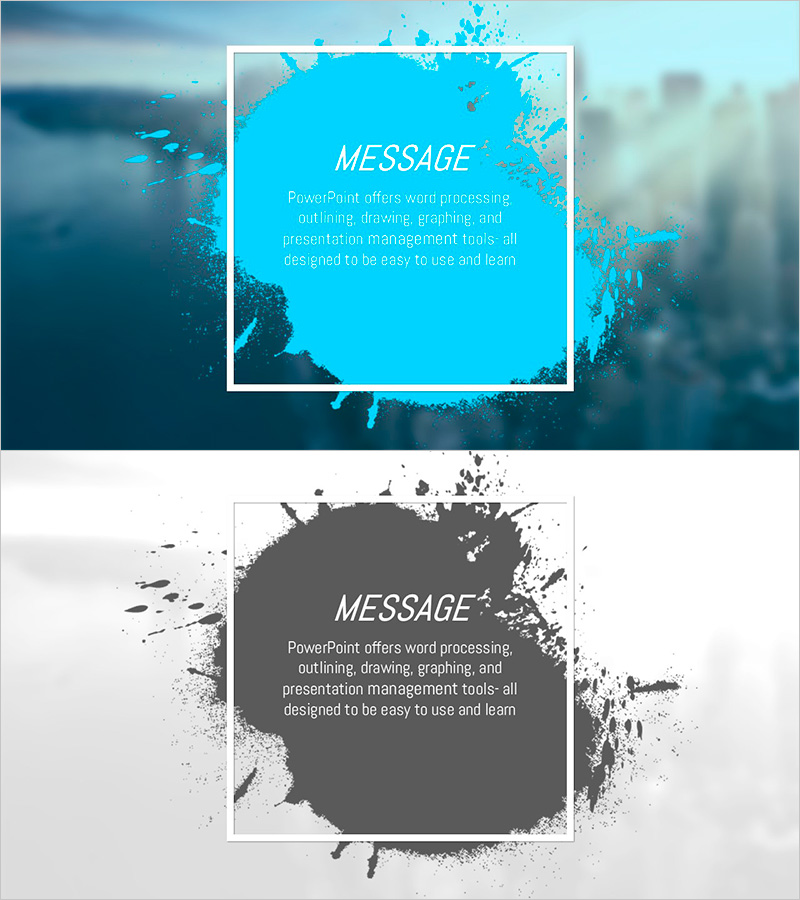 페인트 스플래쉬 템플릿 – 감성을 담은 메시지