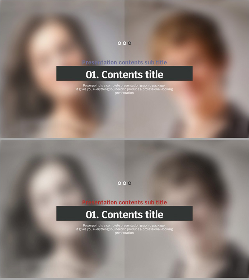 포트폴리오 디자인 템플릿 간지 - 세련된 표현