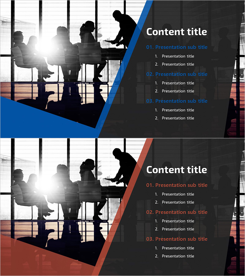 심플하고 모던한 비즈니스 템플릿 목차