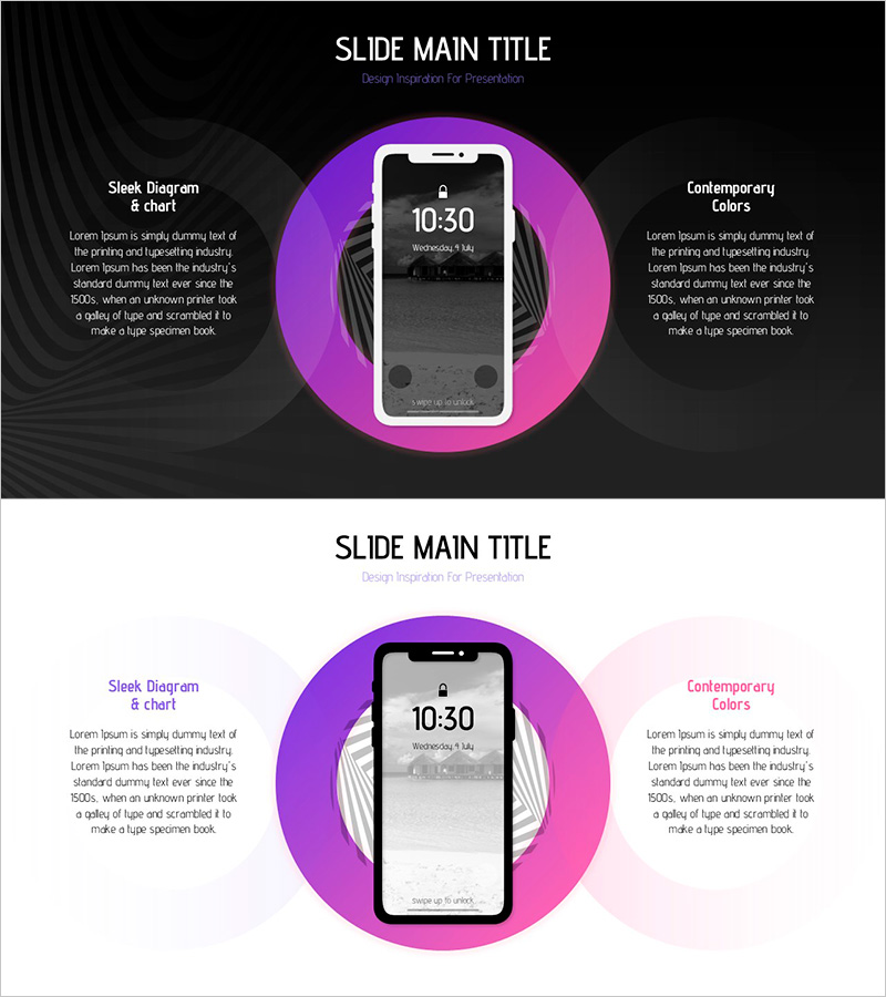 환상적인 와이드 PPT 목업 - 제품 및 서비스 소개