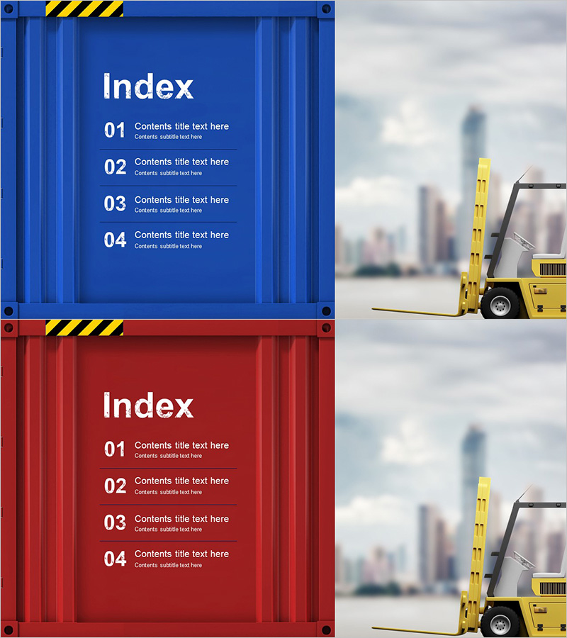 박스 컨테이너 템플릿 목차