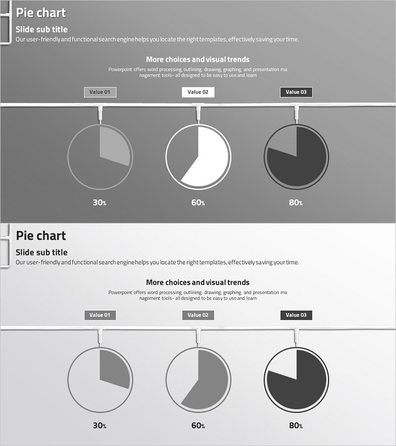 개발현황 파이 원형 그래프 – 시장 점유율 시각화