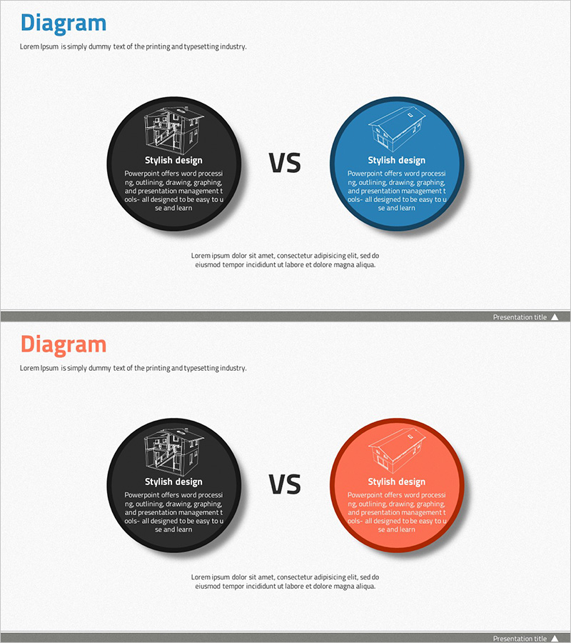 건축구조 비교 다이어그램 – 시장 경쟁 분석