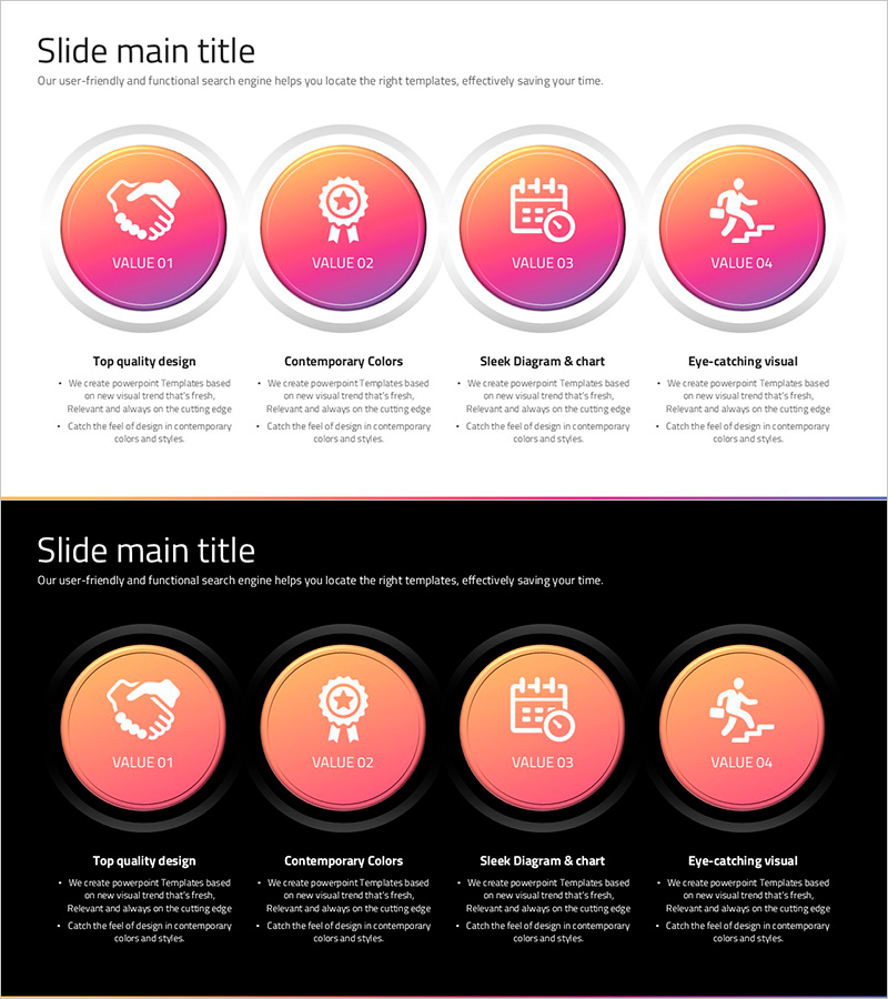 소셜 네트워크 와이드 템플릿 다이어그램2 - 제품/서비스 차별화 전략