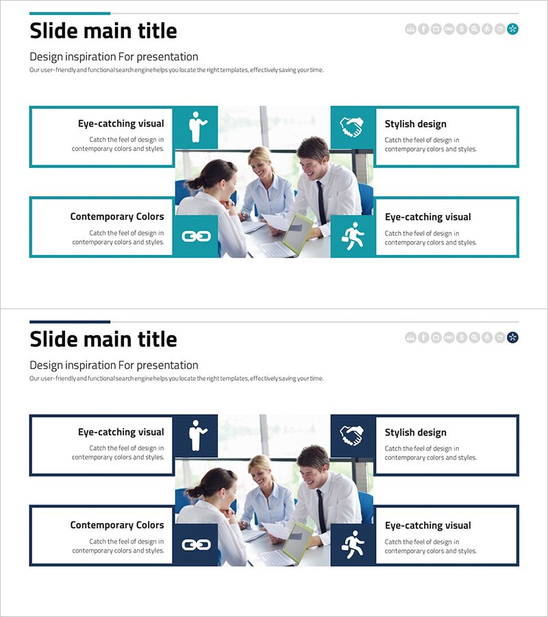 주요 비즈니스 영역 다이어그램 – 사업 소개의 시각적 표현