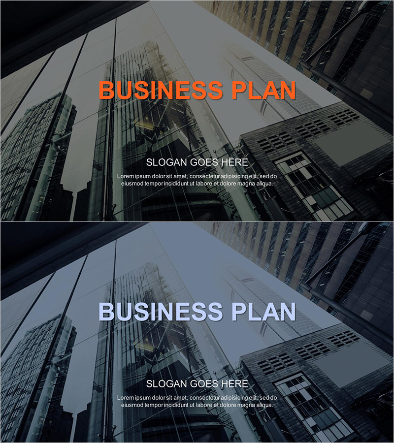 비즈니스 플랜 템플릿 표지 – 서두를 여는 디자인