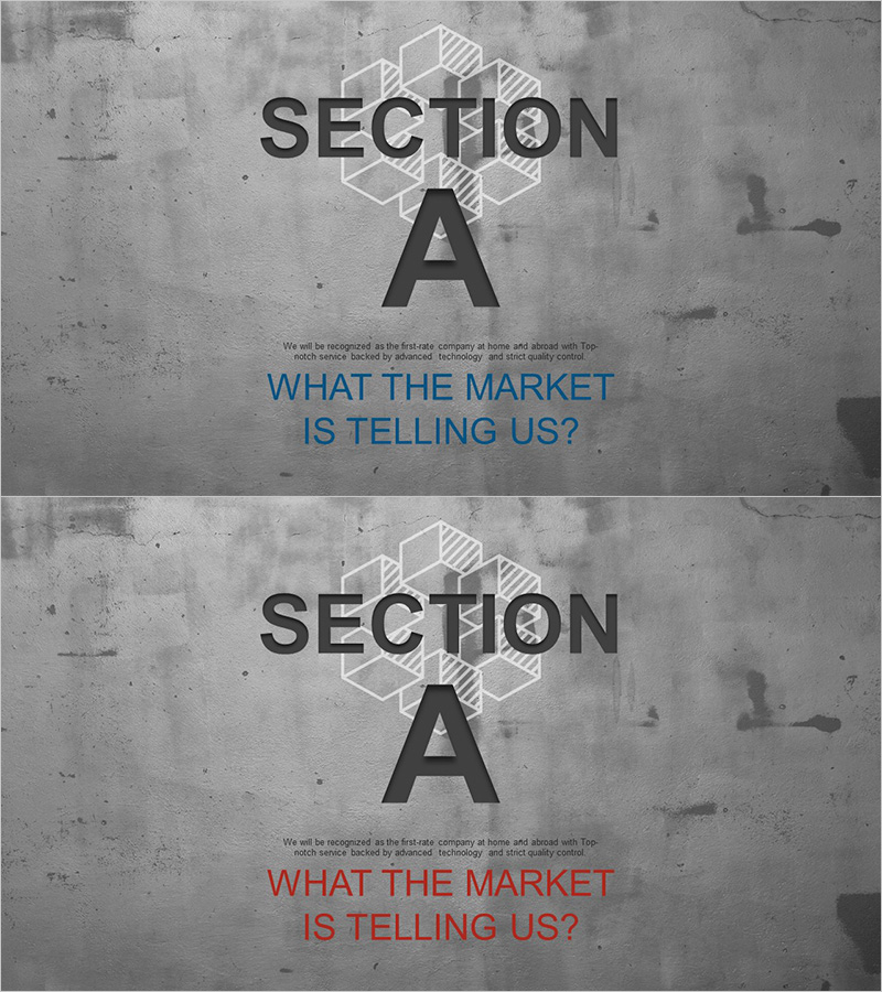 심플 시멘트 테마 템플릿 간지 – 섹션 A