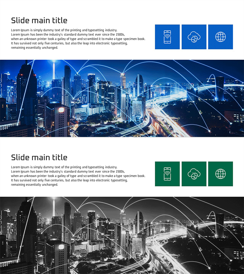 스마트시티 모바일 사업 배경을 위한 다이어그램 슬라이드