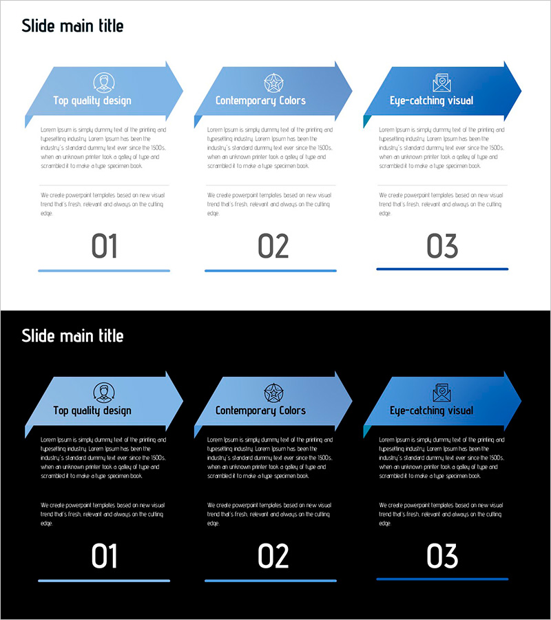 프리미엄 디자인의 눈길을 끄는 비주얼 슬라이드 템플릿