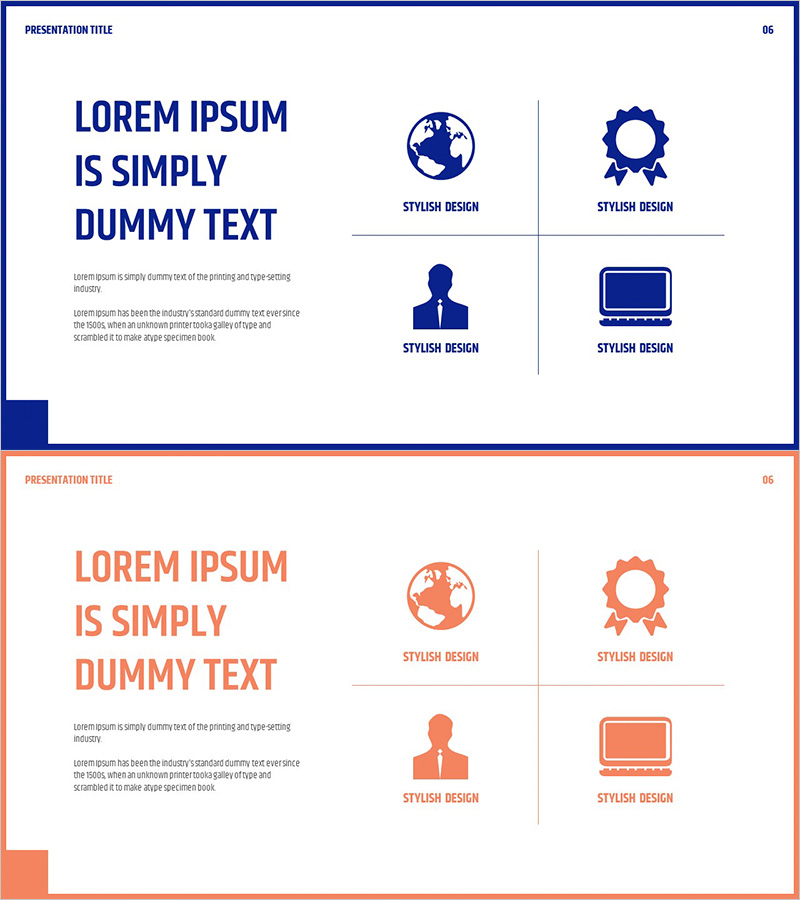 회사 비즈니스 분야 소개 PPT – 클러스터 디자인