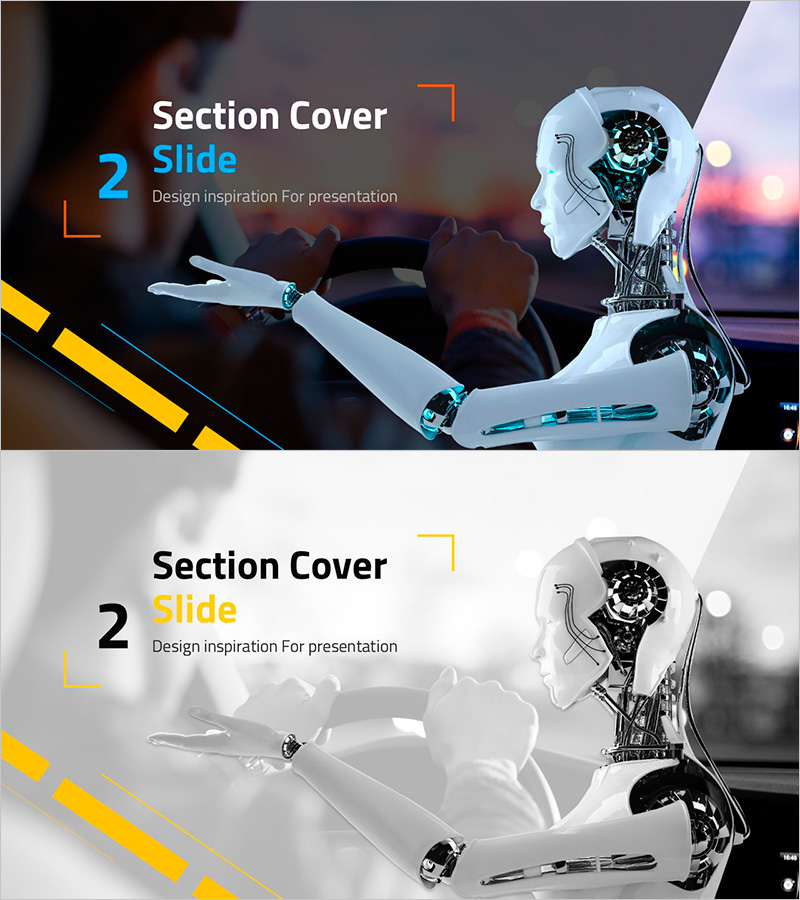 자동차 와이드 템플릿 간지 – 디자인 영감을 주는 프레젠테이션