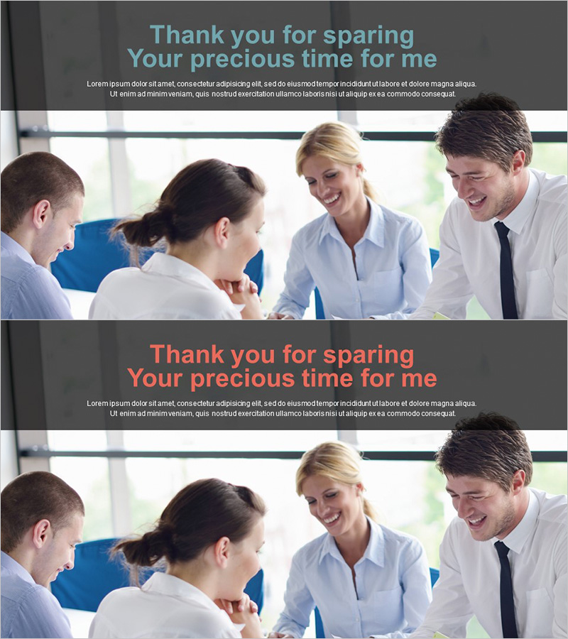 감사 인사를 전하는 아웃트로 슬라이드