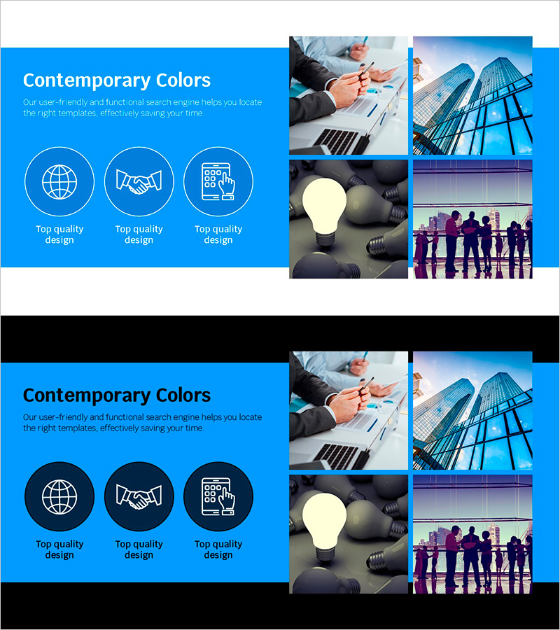 블루라인 와이드 템플릿 이미지&아이콘