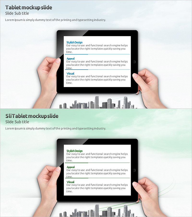 서비스전략 태블릿 목업 – 효과적인 마케팅자료