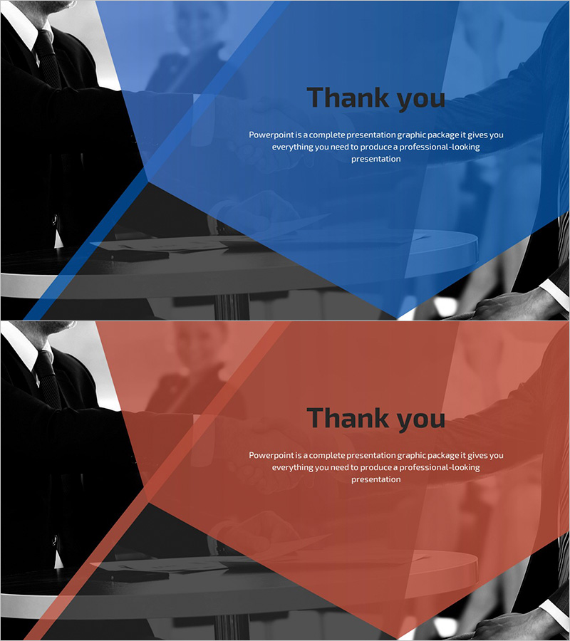 모던 심플 비즈니스 템플릿 엔딩 표지