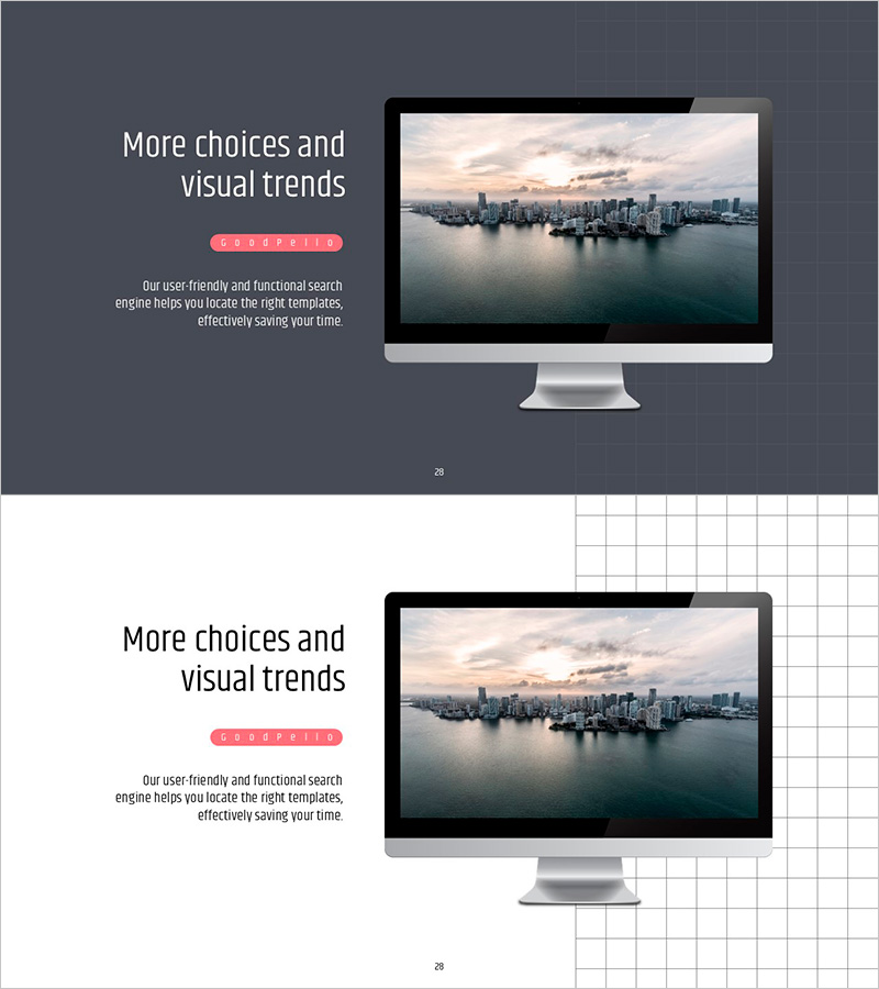 심플 피피티 와이드 템플릿 – 마케팅계획과 전략