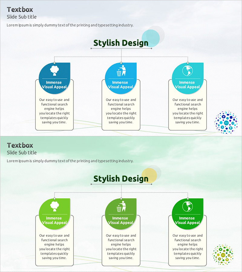 에코 프로그램 소개 다이어그램 – 환경과 지속 가능성을 강조