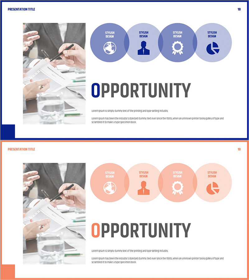 기회 분석 다이어그램 슬라이드