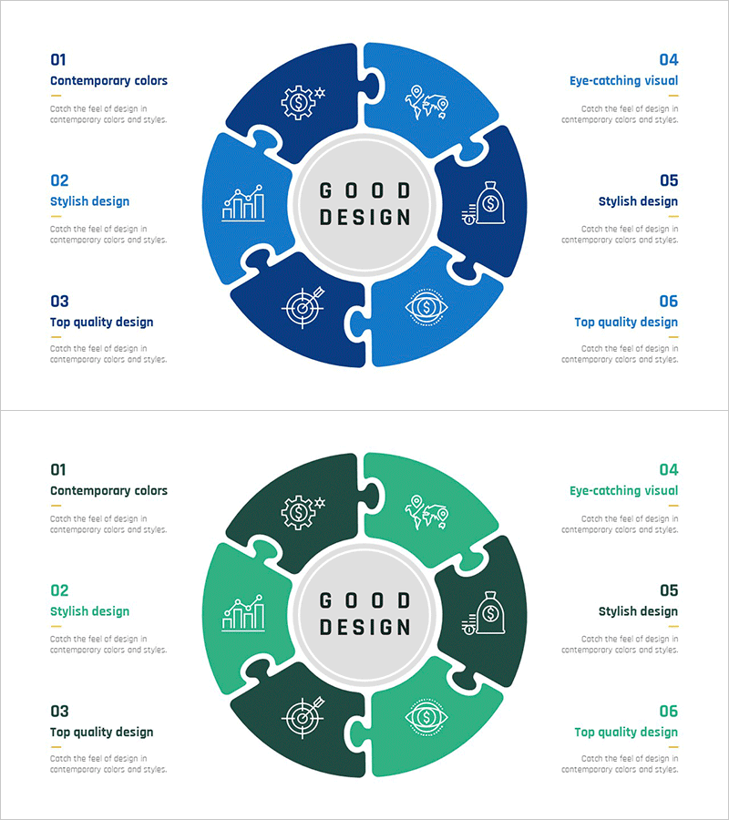 퍼즐 연결 다이어그램 - 시각적 접근과 클러스터 맵