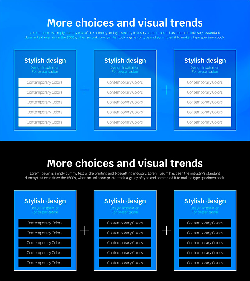 블루라인 와이드 다이어그램 템플릿 – 사업전략과 혁신