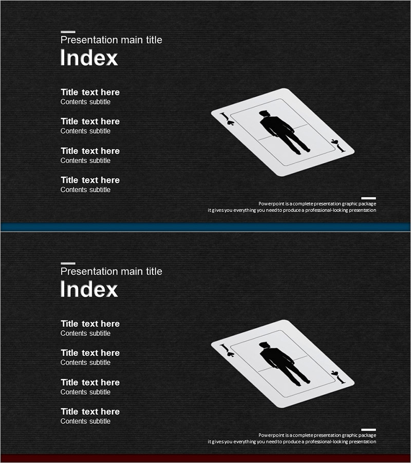 포커 디자인 성공적인 비즈니스 템플릿 목차