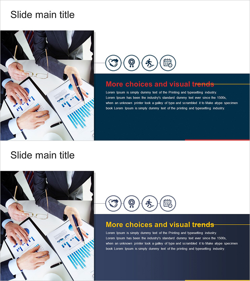 비즈니스 솔루션 설명 슬라이드 – 클러스터 다이어그램 활용