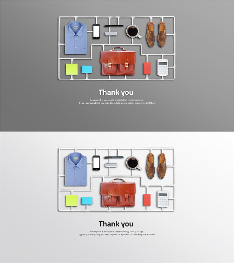 비즈니스 워크 템플릿 엔딩 표지