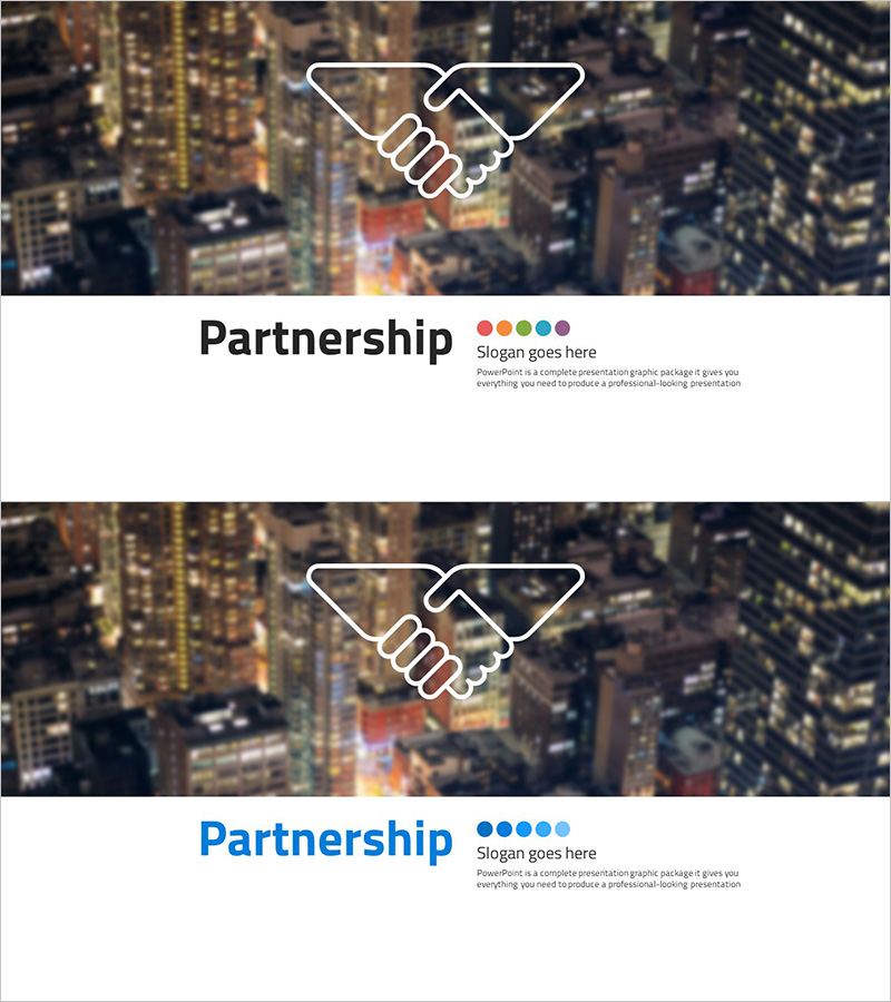 비즈니스 파트너쉽 템플릿 표지